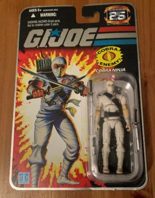 G I Gi Joe 25th Anniversary Cobra Ninja Storm Shadow 1st Version Figure Moc