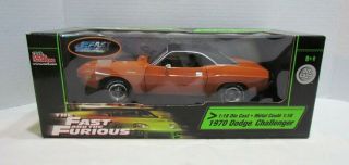 Ertl Racing Champions The Fast And The Furious 1970 Dodge Challenger 1:18 Mib