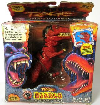 Playmates Primal Rage Diablo Action Figure 1996 Worn Box