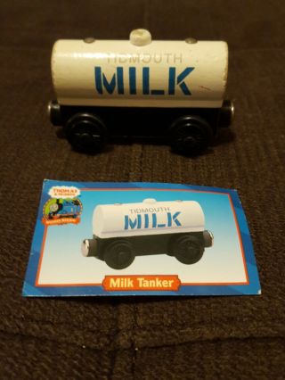 Thomas & Friends Wooden Railway Train Tank Tidmouth Milk Tanker Car 2001