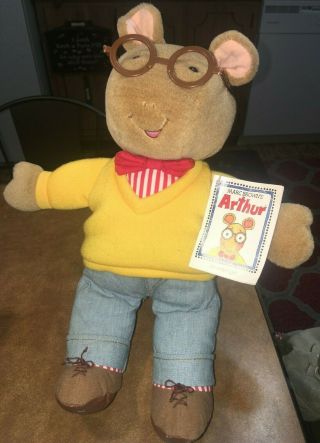 Arthur 15 " Plush Stuffed Doll By Eden Marc Brown Pbs Kids Tv Show 1996 Soft