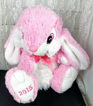 2015 Dan Dee Collectors Choice Plush Easter Bunny 14 " Sitting Embroidered Eyes