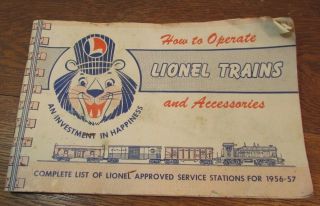 Vintage 1956 Lionel Train Booklet - How To Operate Lionel Trains & Accessories