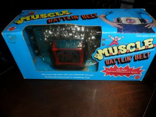 Rare 1985 Mattel M.  U.  S.  C.  L.  E.  Muscle Men Championship Battlin Belt In Window Box