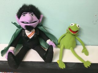 Applause Sesame Street The Count 15 " Plush Dracula Stuffed Animal Disney Kermit