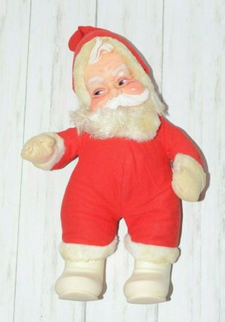The Rushton Co Santa Clause Rubber Face Plush Doll Vintage