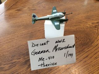 German Ww2 Die Cast Messerschmitt Me - 410 Hornisse 1/144