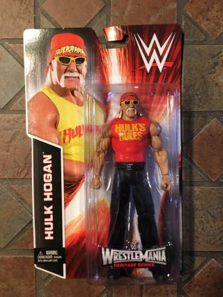 Mattel Wwe Hulk Hogan Wrestlemania Xxx Heritage Series Wcw Figure Rules Shirt