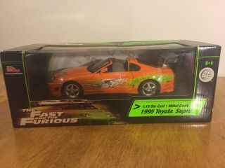 Ertl Racing Champions 1:18 Die Cast 1995 Toyota Supra The Fast And The Furious