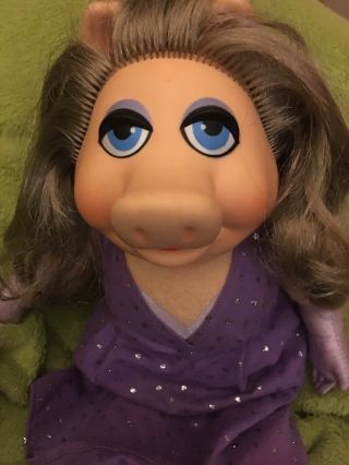Fisher Price Miss Piggy Dress Up Doll Muppet 890 Plush Jim Henson 1980 Vintage