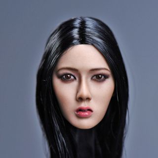In - Stock 1/6 Scale Ymtoys Female Head Sculpt Xiu Long Hair