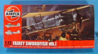1/72 Airfix A04053 Royal Navy Fairey Swordfish Mk.  I Plastic Model Airplane Kit