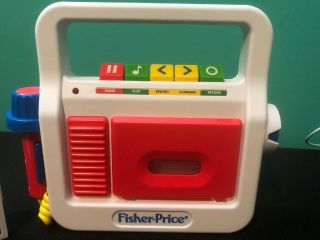 Mattel Fisher Price Cassette Player Recorder with Microphone and Cassette Tape 2