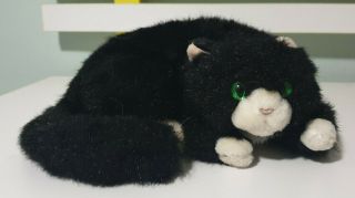 Russ Berrie Storm Cat Plush Toy Black & White Children 