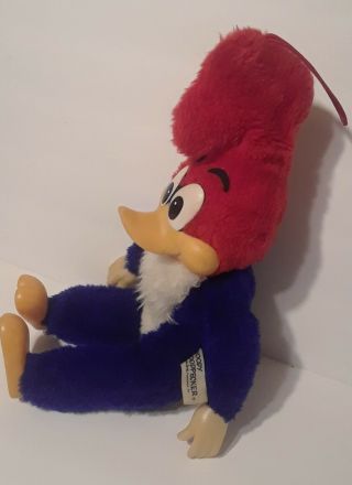 1982 Woody Woodpecker 15 " Plush Toy Rubber Beak Walter Lantz Vintage Doll
