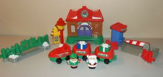 Fisher Price Little People Christmas Train With Station,  Santa,  Elf,  More