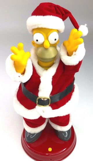 The Simpsons Talking And Dancing Santa 14 " Homer Simpson 2002 Gemmy Christmas
