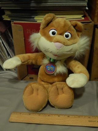 The Puzzle Place 1994 Fisher - Price Plush Cat Feline Character Toy " Sizzle " Pbs