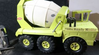 Mighty Tonka Lime Green Cement Mixer Pressed Steel