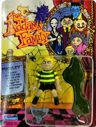 The Addams Family Pugsley & Bone Bruising Bear Trap Action Figure Playmates 1992