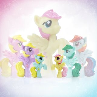 My Little Pony Fluttershy Rainbow Dash Pegasus Mini Figure Cake Topper Blind Bag