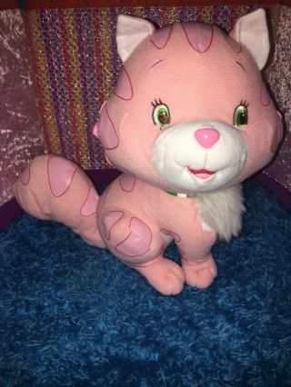 Vguc - 12” 2004 Strawberry Shortcake Custard Pink Cat Plush Soft Toy Stuffed