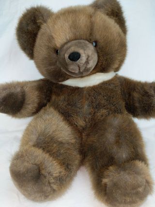 Htf 18 " Vintage Russ Berrie Bennington Brown Teddy Bear Stuffed Animal Plush