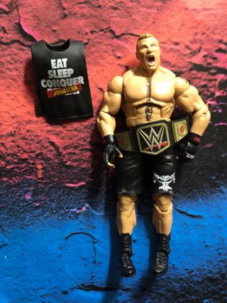 Brock Lesnar Wwe Mattel Elite Series 37 Figure Eat Sleep Conquer John Cena