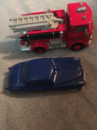 Disney Pixar Car 2 Red Firetruck,  Doc Hudson Diecast Toy Car 1:55 Loose