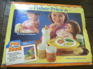 Vintage Fisher Price Baby Food,  Mealtime Set,  Not Complete