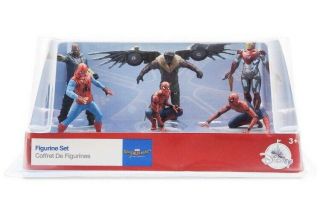 Marvel Spider - Man Homecoming Figurine Set Disney Store Rare