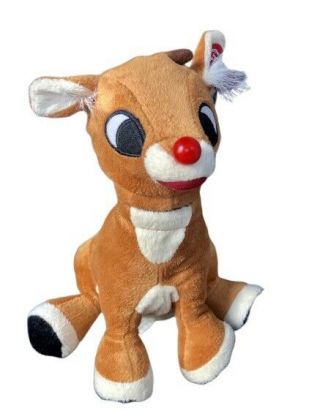 Gemmy Rudolph The Red Nosed Reindeer Talking Singing Animated Mouth Moves Light
