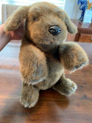 Folkmanis Brown Dog Full Body Hand Puppet 16” Chocolate Lab Dog Pretend