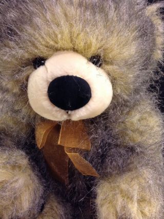Russ Berrie Quill Teddy Bear Feather Fur 13 " Plush Stuffed Animal