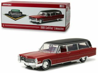 Greenlight Precision 18008 1966 Cadillac S&s Limousine Red 1/18 Scale Diecast