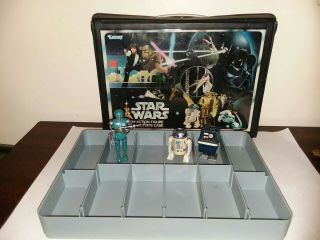 1977 Star Wars Mini - Action Figure Collectors Case Kenner With Insert And Figures