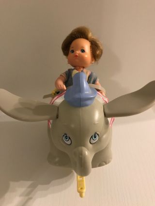 Vintage 1989 Disney Mattel Barbie Dumbo Ride Car & Heart Family Boy 2