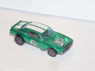 1970 Hot Wheels Redline Spoilers Heavy Chevy All Green Shiny & Solid