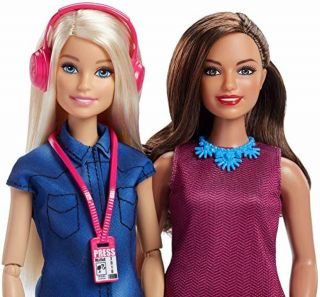 Fjb22 Barbie Careers Tv News Team Dolls,  2 Pack