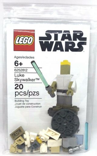 Lego 6252812 2018 Star Wars Figure Luke Skywalker Rare Legoland Exclusive