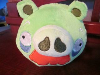 Angry Birds Green Grandpa Pig W/ Mustache 5 " Plush With Sound