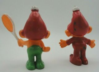 2 Vintage Gnome Family Figures Empire 1970 ' s Smurfs Knockoff 2