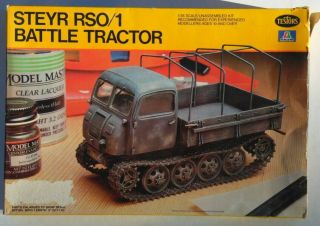 1 Opened & Started Testors/italeri Steyr Rso/1 Battle Tractor 1/35