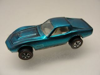 Vintage Hot Wheels 1968 Custom Corvette Redline Blue