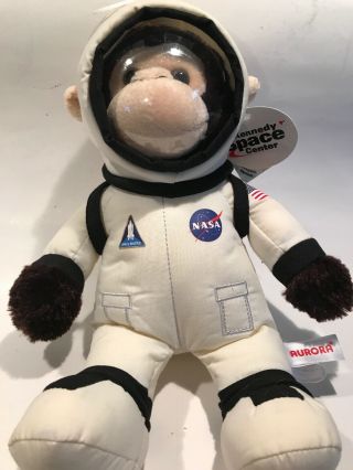 Nasa Kennedy Space Center Astronaut Monkey Stuffed Plush Space Suit Nwt 12”