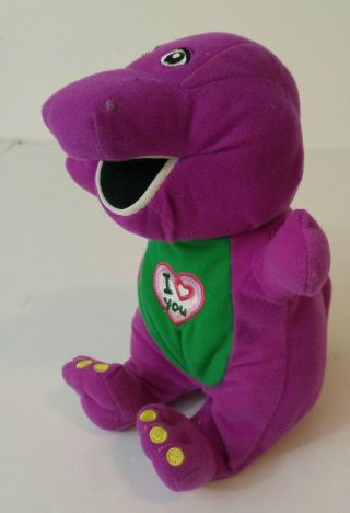 Singing Barney Plush Doll Toy Sings I Love You Heart Purple Dinosaur Lyons 2013