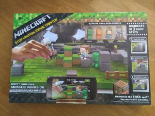 Minecraft Stop - Motion Movie Creator With 4 Different Mini - Figure Set