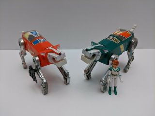 1984 World Events Panosh Place Voltron Green & Red Lion Vintage Collectible Vtg