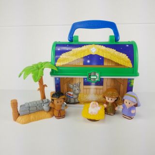 Fisher Price Little People Christmas On The Go Nativity Scene Take Along Case