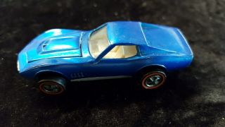 Vintage Hot Wheels 1968 Custom Corvette Redline Blue